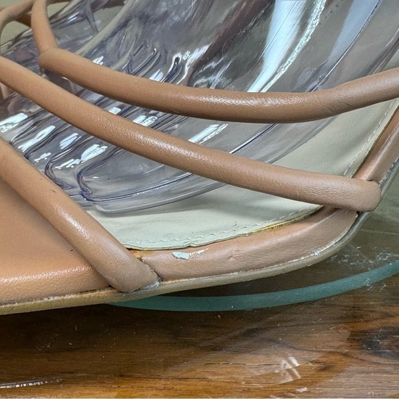 NINE WEST Strappy Open Toe Heel Sandals Platform Block Heels Size 12 - Picture 10 of 15